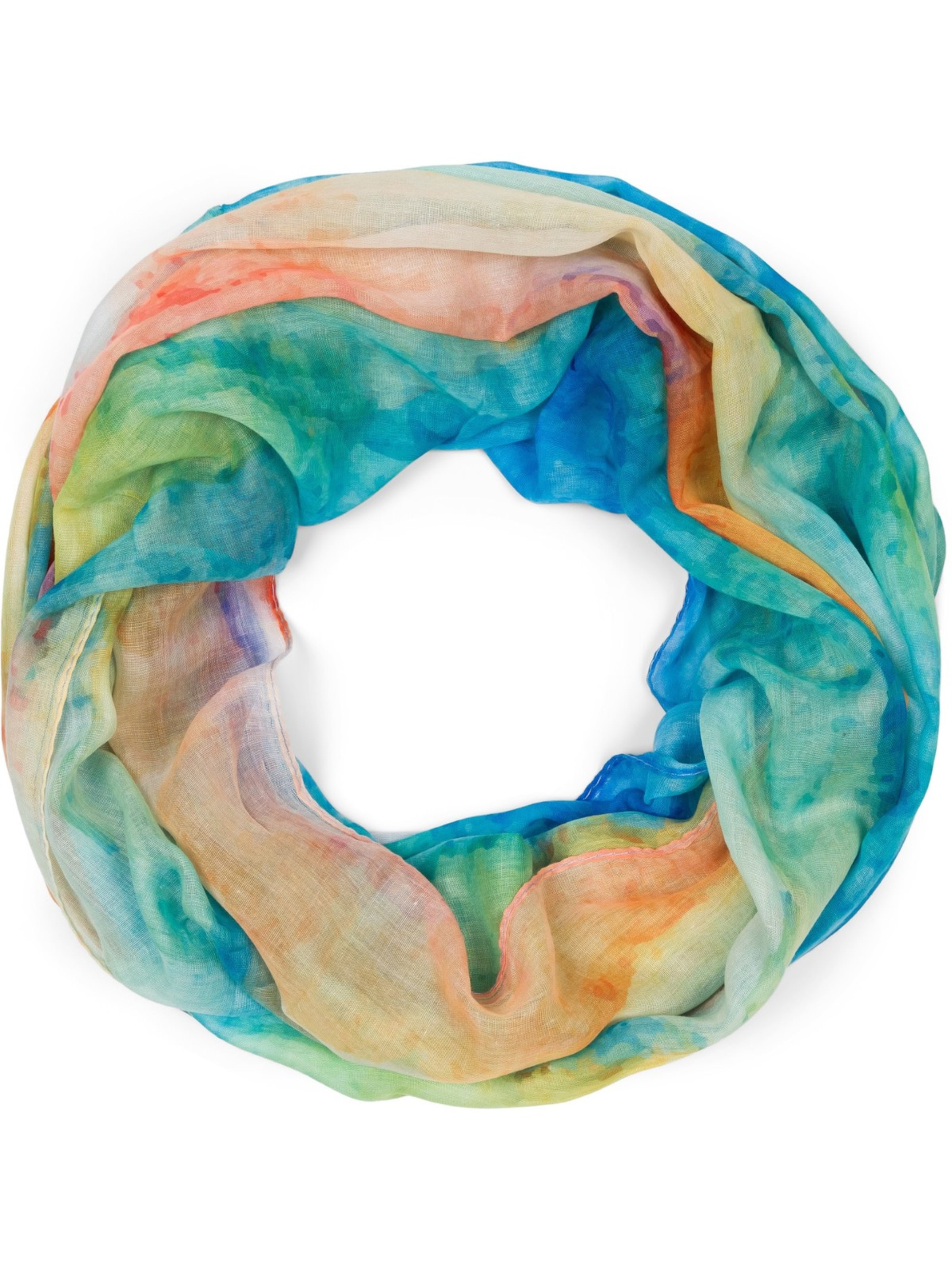 styleBREAKER Loop scarf 'Loop Aquarell Farbverlauf' in Blue: front