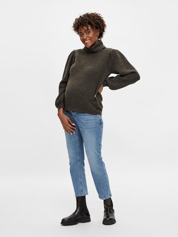 Pieces Maternity Sweater 'Salsa' in Brown: front