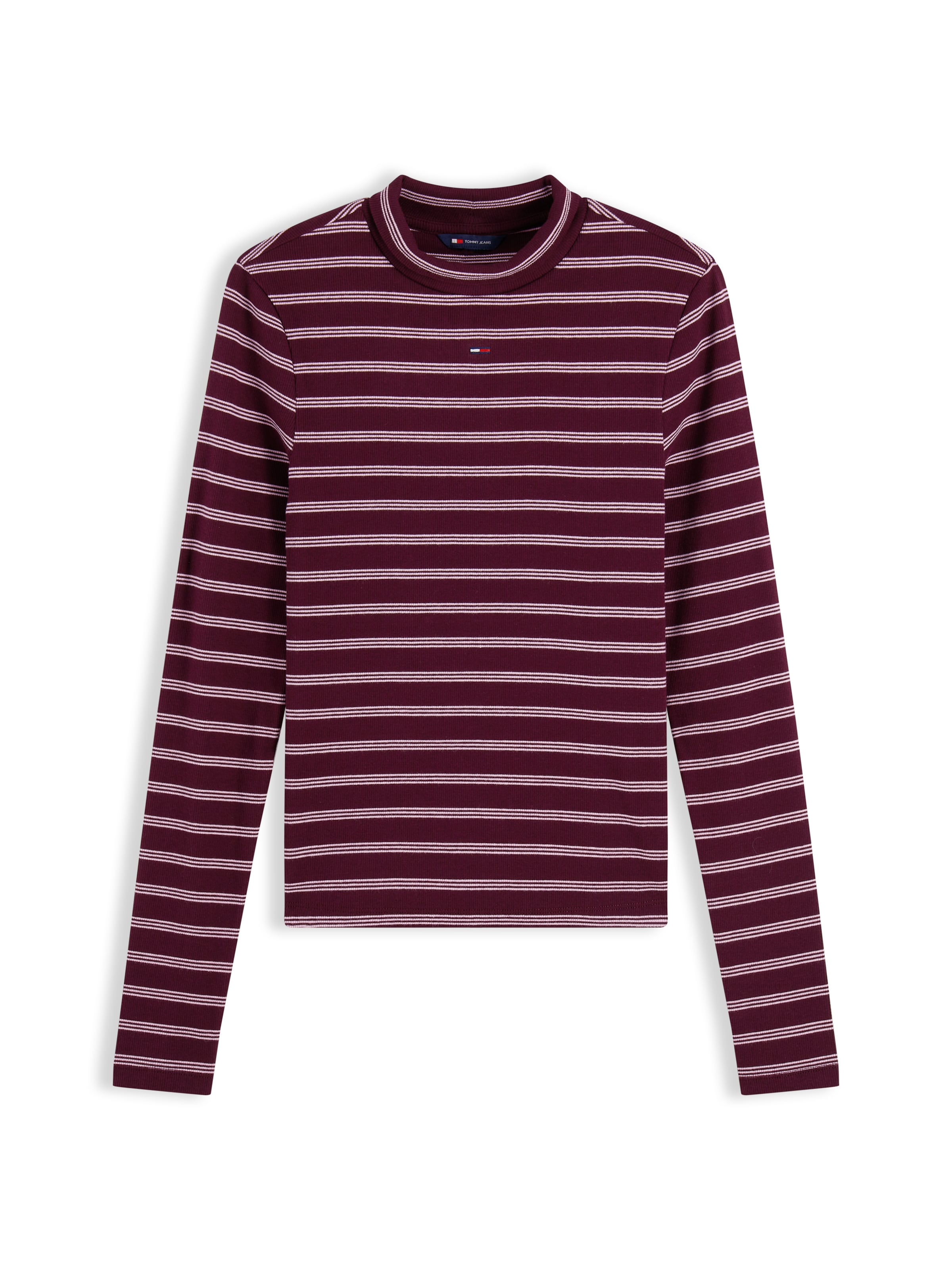 Tommy Jeans Shirt 'ESSENTIAL' in XXS in rosé / weinrot, Produktansicht