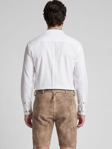 SPIETH & WENSKY Slim fit Traditional button up shirt 'Kreuth' in Grey