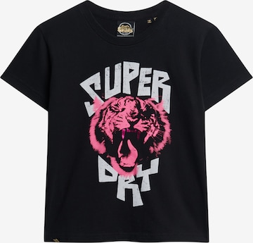 Superdry Футболка 'Lo-fi Rock' в Черный: спереди