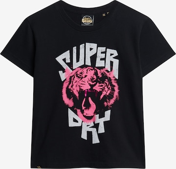 Tricou 'Lo-fi Rock' de la Superdry pe negru: față