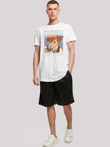 T-Shirt 'Disney Winnie The Pooh Christopher Robin Montage ' F4NT4STIC en blanc