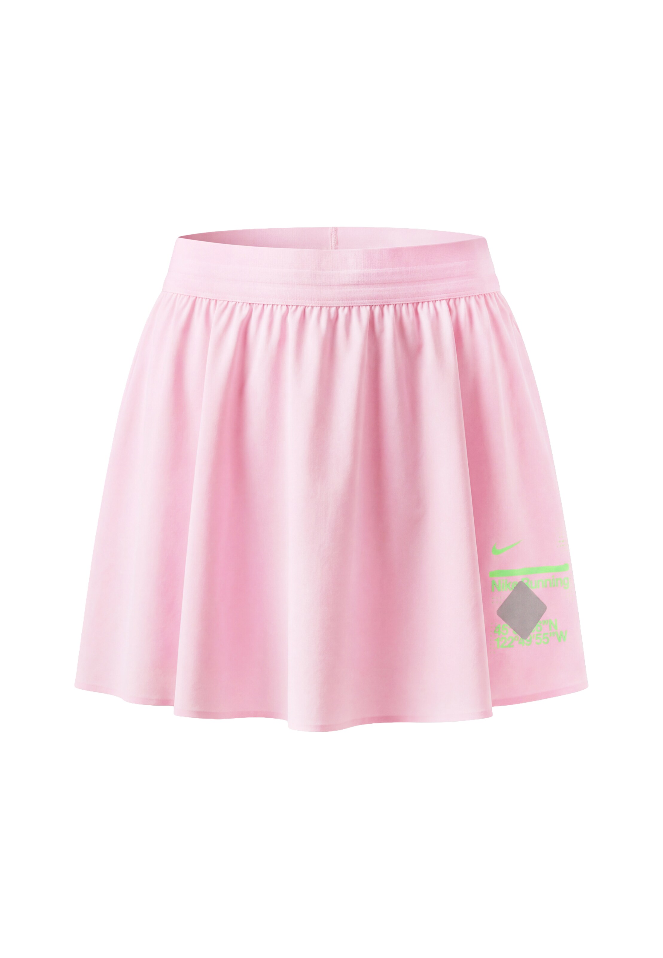 NIKE Jupe de sport 'SWIFT' en 34 en gris / vert fluo / rose, Vue avec produit