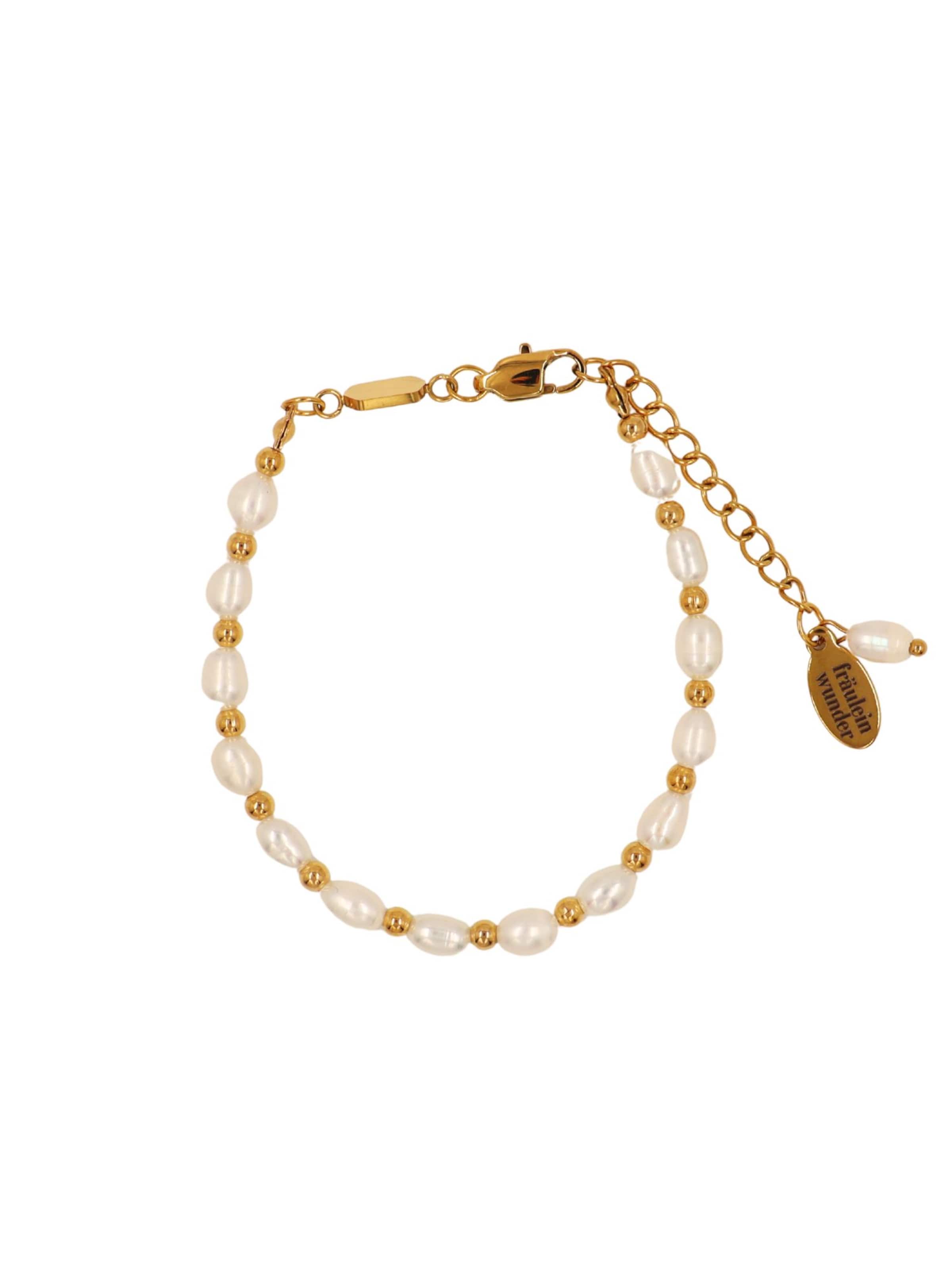 Fräulein Wunder - Pulseira 'Perlen Marie' em ouro: frente