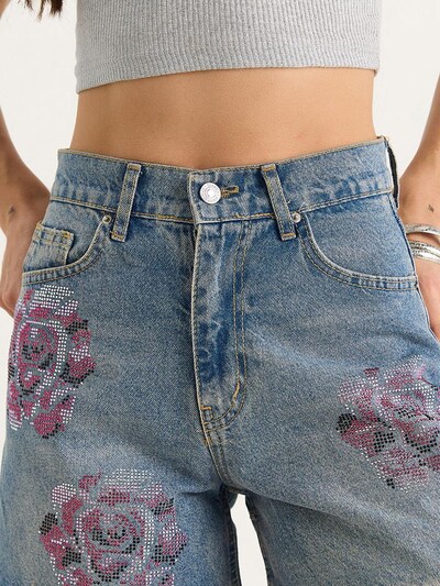 Bianco Lucci Jean en bleu denim, Vue avec produit