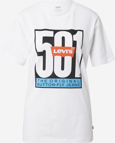 LEVI'S Shirt in de kleur Lichtblauw / Donkerblauw / Sinaasappel / Wit, Productweergave