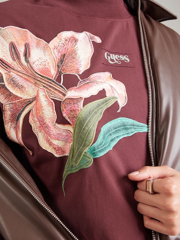 GUESS Shirts 'SL MOCK' i rød