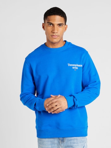 Sweat-shirt Tommy Jeans en bleu : devant