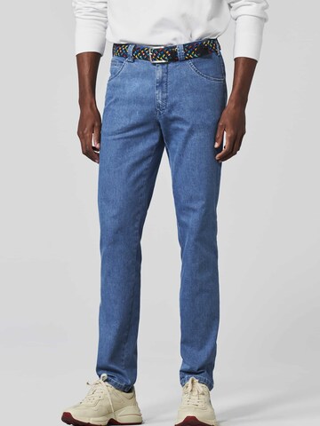 MEYER Slimfit Jeans in Blauw: voorkant