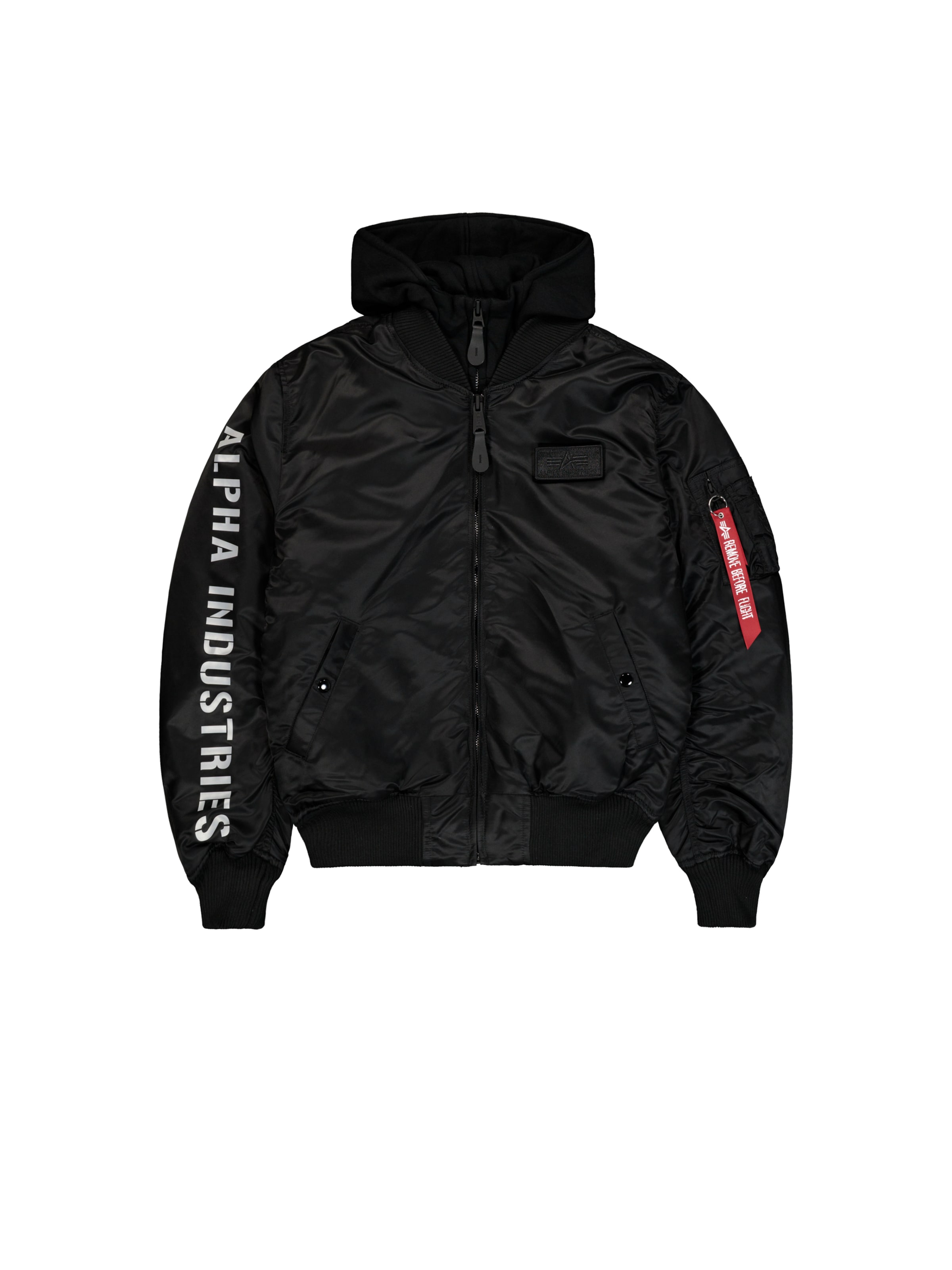 ALPHA INDUSTRIES Übergangsjacke 'MA-1 D-Tec'‌‌‌‌‌‌‌ in Schwarz: Vorderseite