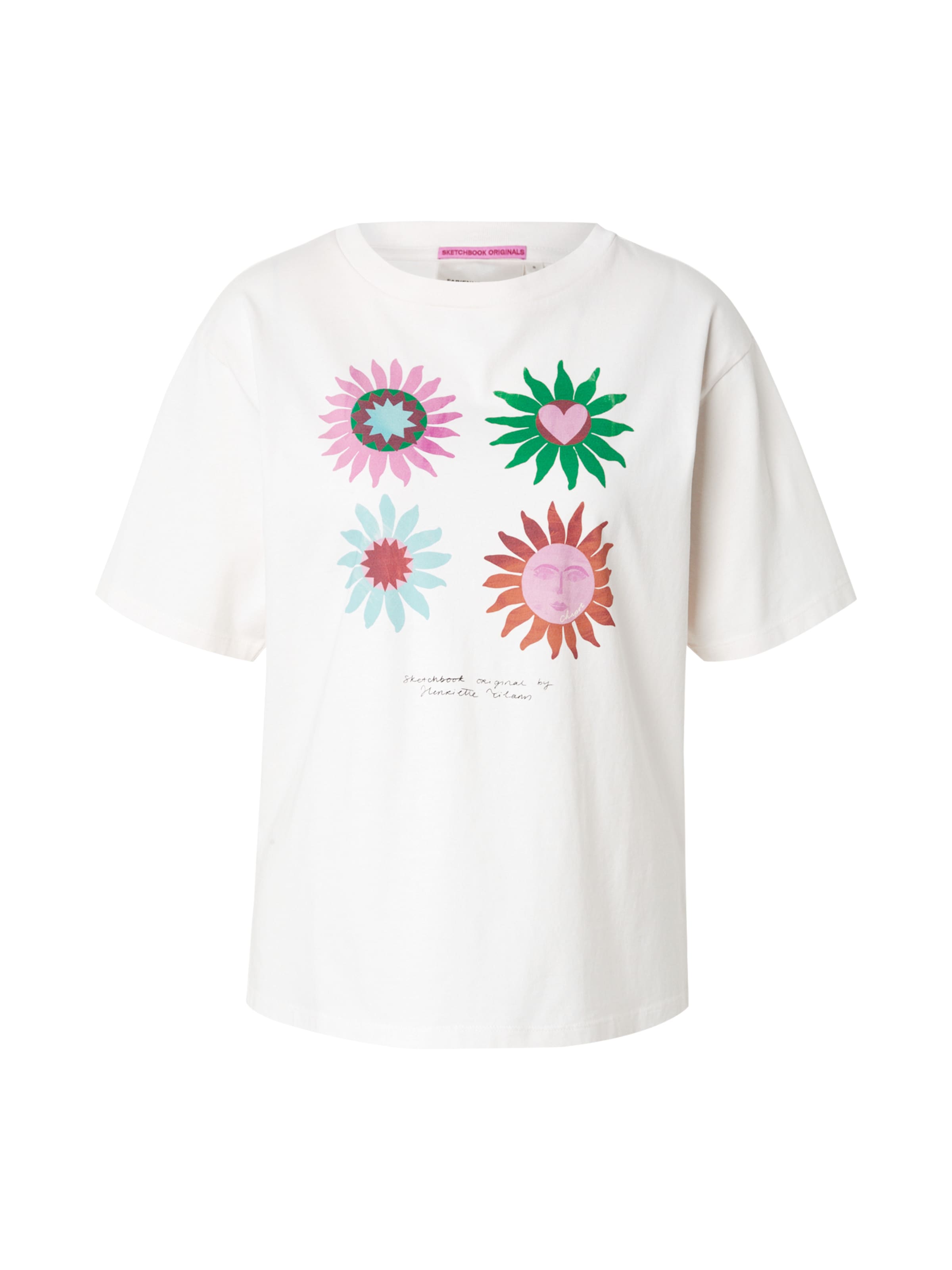 T-shirt 'Steve Sketchbook' Fabienne Chapot en beige : devant