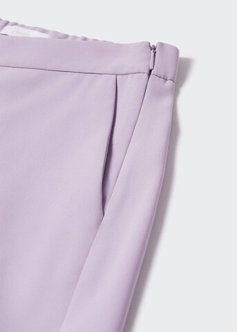 Regular Pantalon à plis MANGO en violet