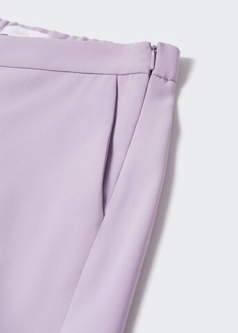 MANGO Regular Pleated Pants in Purple