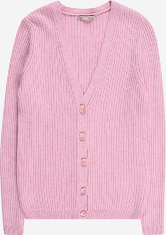 KIDS ONLY Gebreid vest 'Katia' in Roze: voorkant