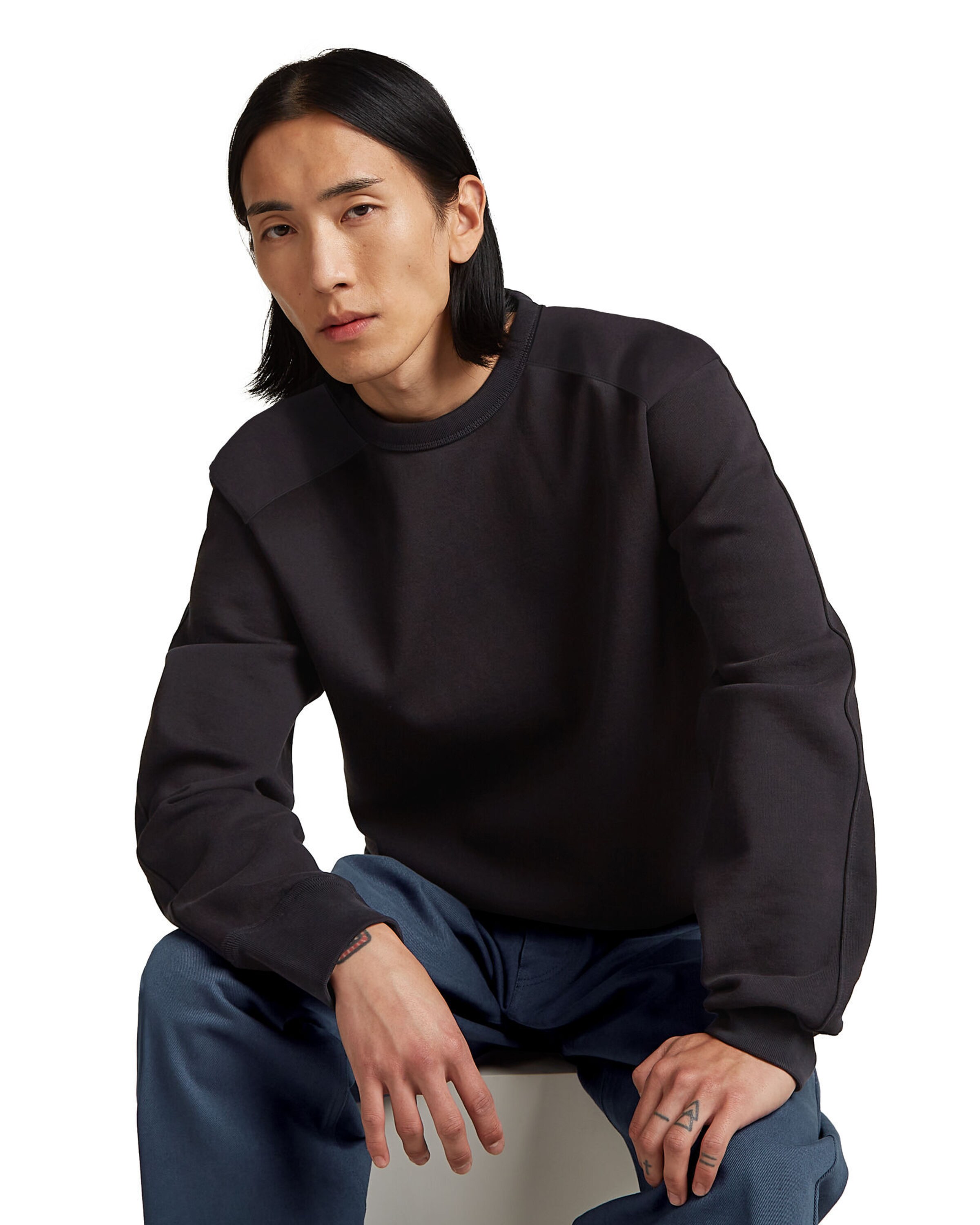 G-STAR Sweatshirt 'MN Premium' in Black