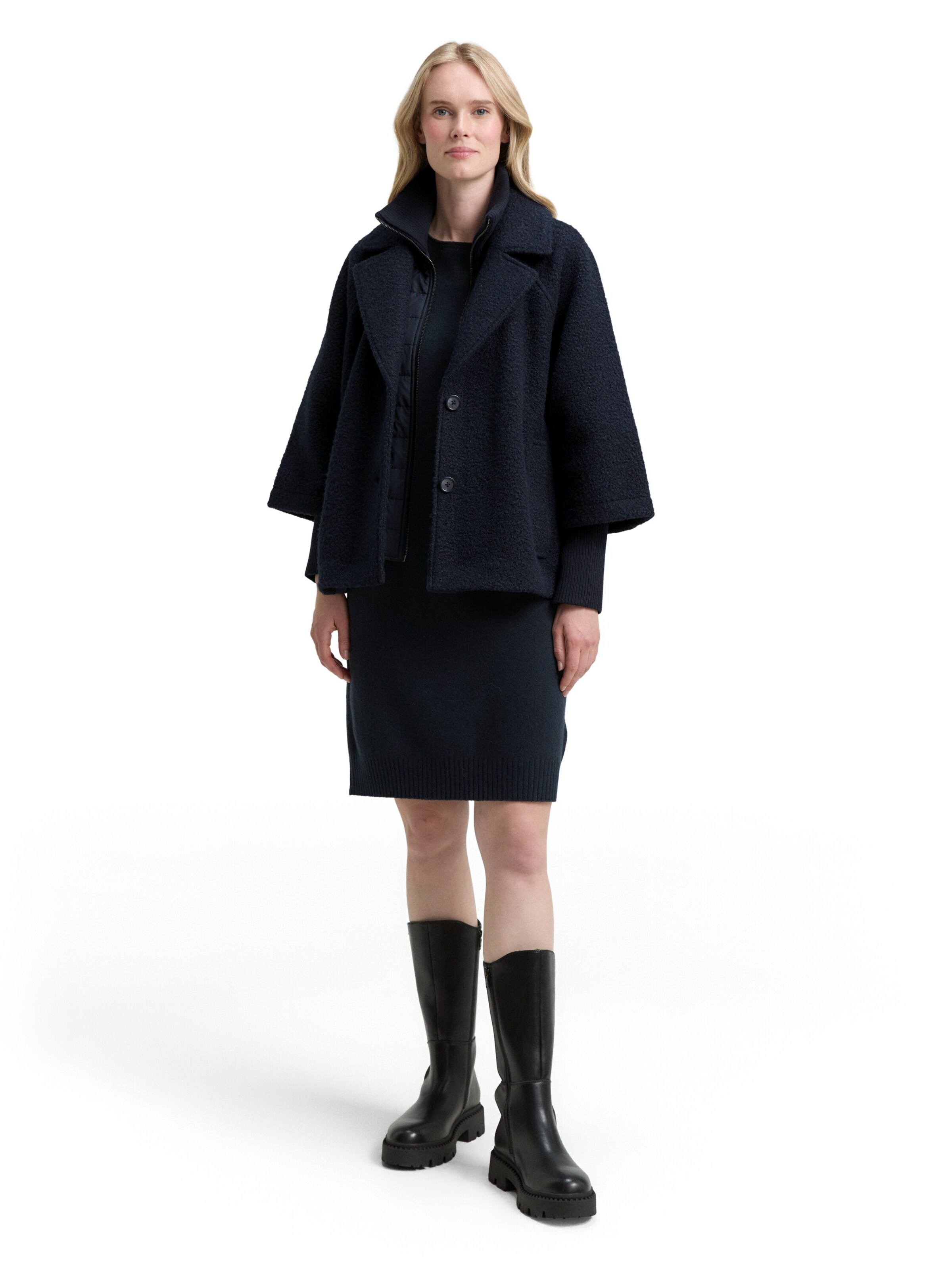 TOM TAILOR Übergangsmantel in Schwarz