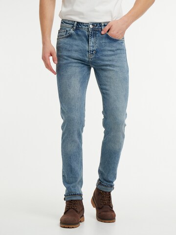 WEM Fashion Tapered Jeans 'Oscar' in Blue: front