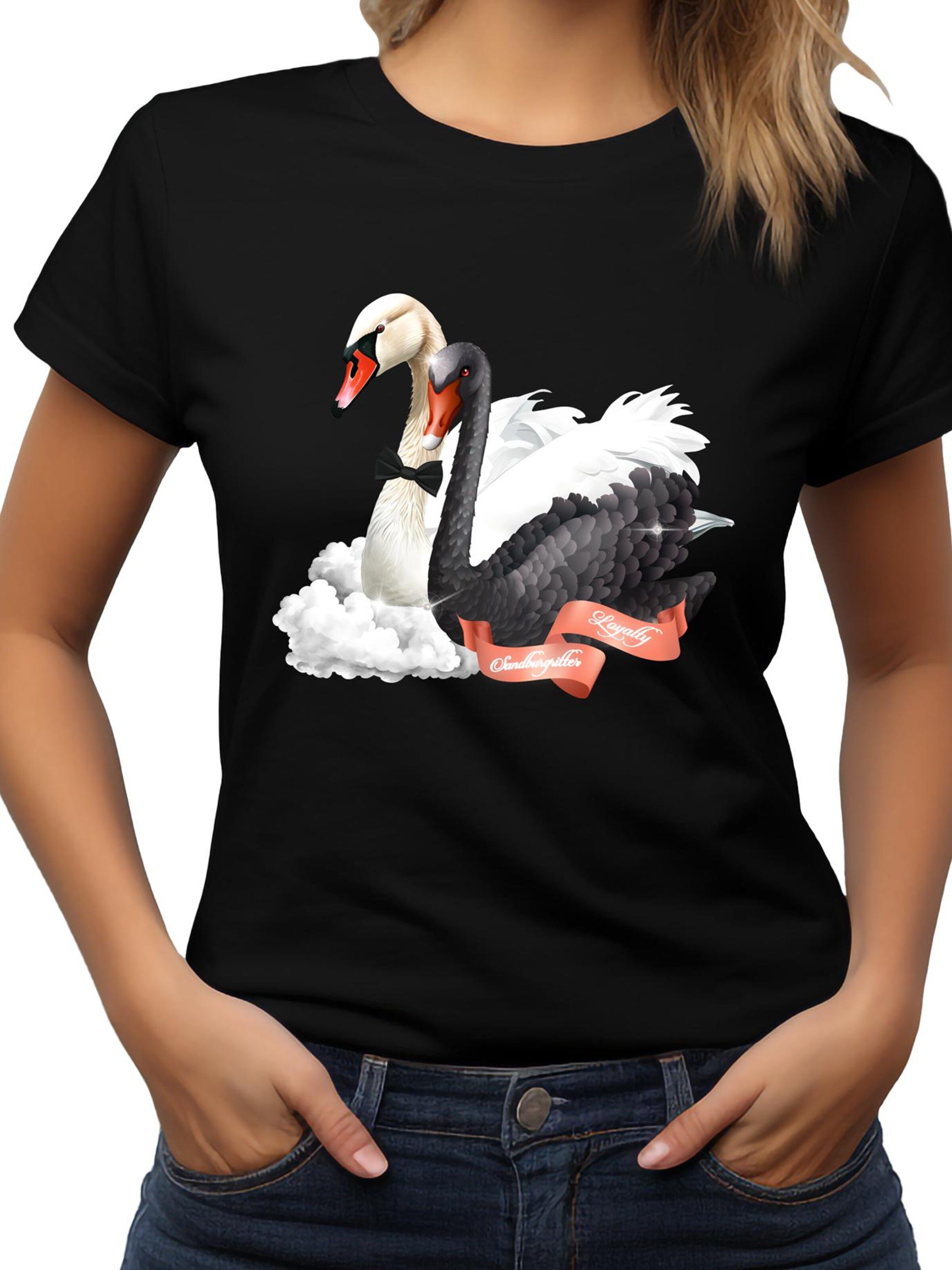 SANDBURGRITTER Shirt '2 LOYAL' in Black