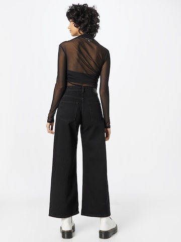 Monki Wide leg Τζιν σε μαύρο