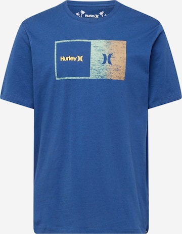 Hurley - Camisa funcionais 'EVD HALFER' em azul: frente