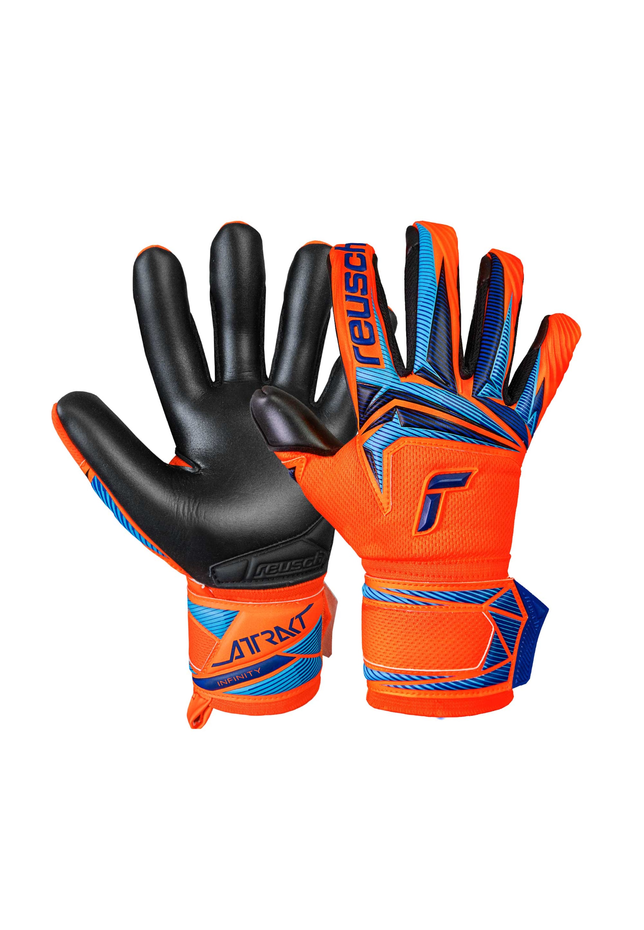 REUSCH Sporthandschoenen 'Attrakt Infinity Evolution NC' in Blauw: voorkant