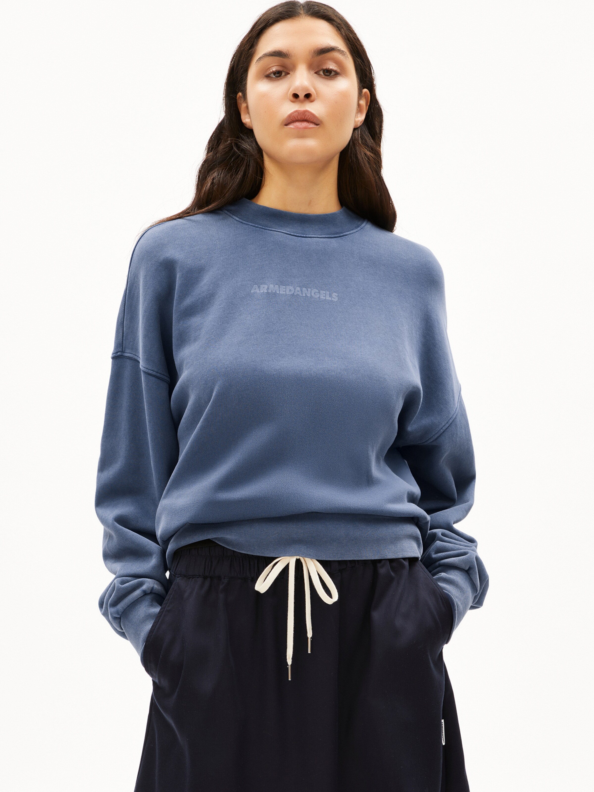 ARMEDANGELS Trui in Blauw: voorkant