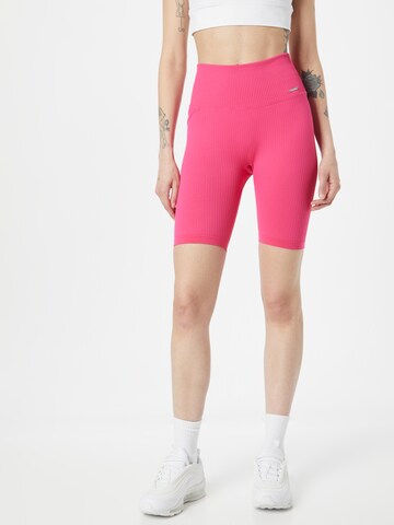 Skinny Pantaloni sportivi di aim'n in rosa: frontale