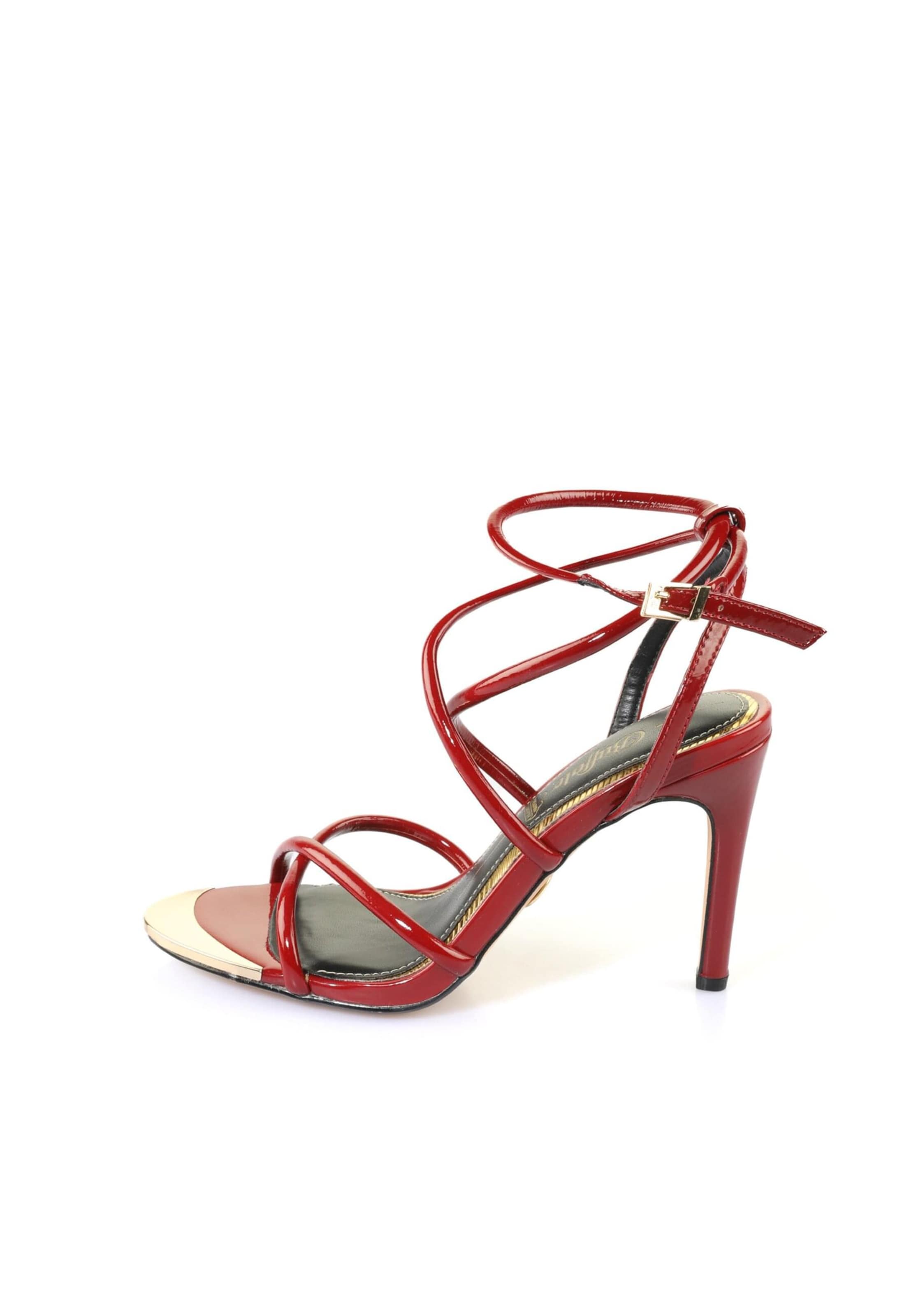 BUFFALO Páskové sandály – červená: přední strana