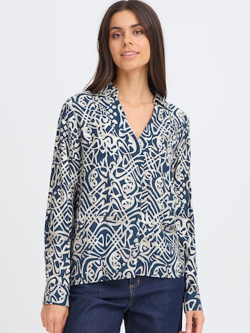 Camicia da donna 'FRARIANA' di Fransa in blu: frontale