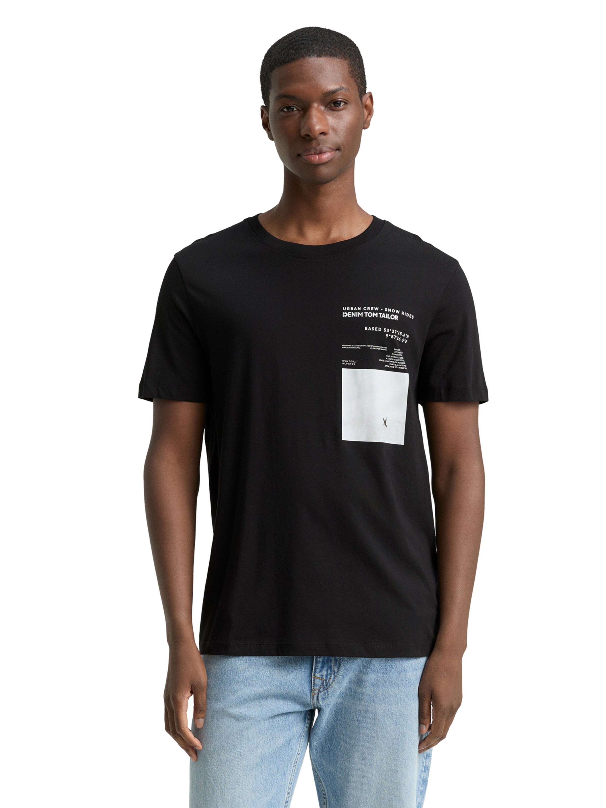 TOM TAILOR DENIM Shirt in Black: front
