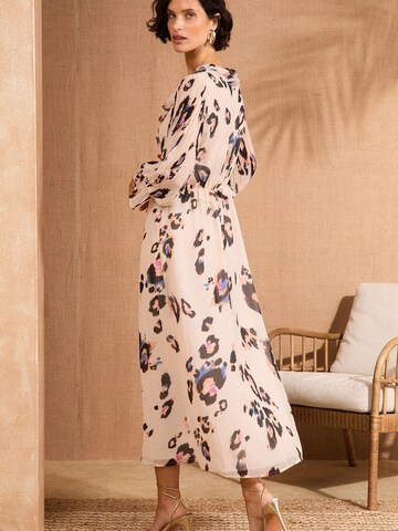 Robe-chemise love & roses en beige