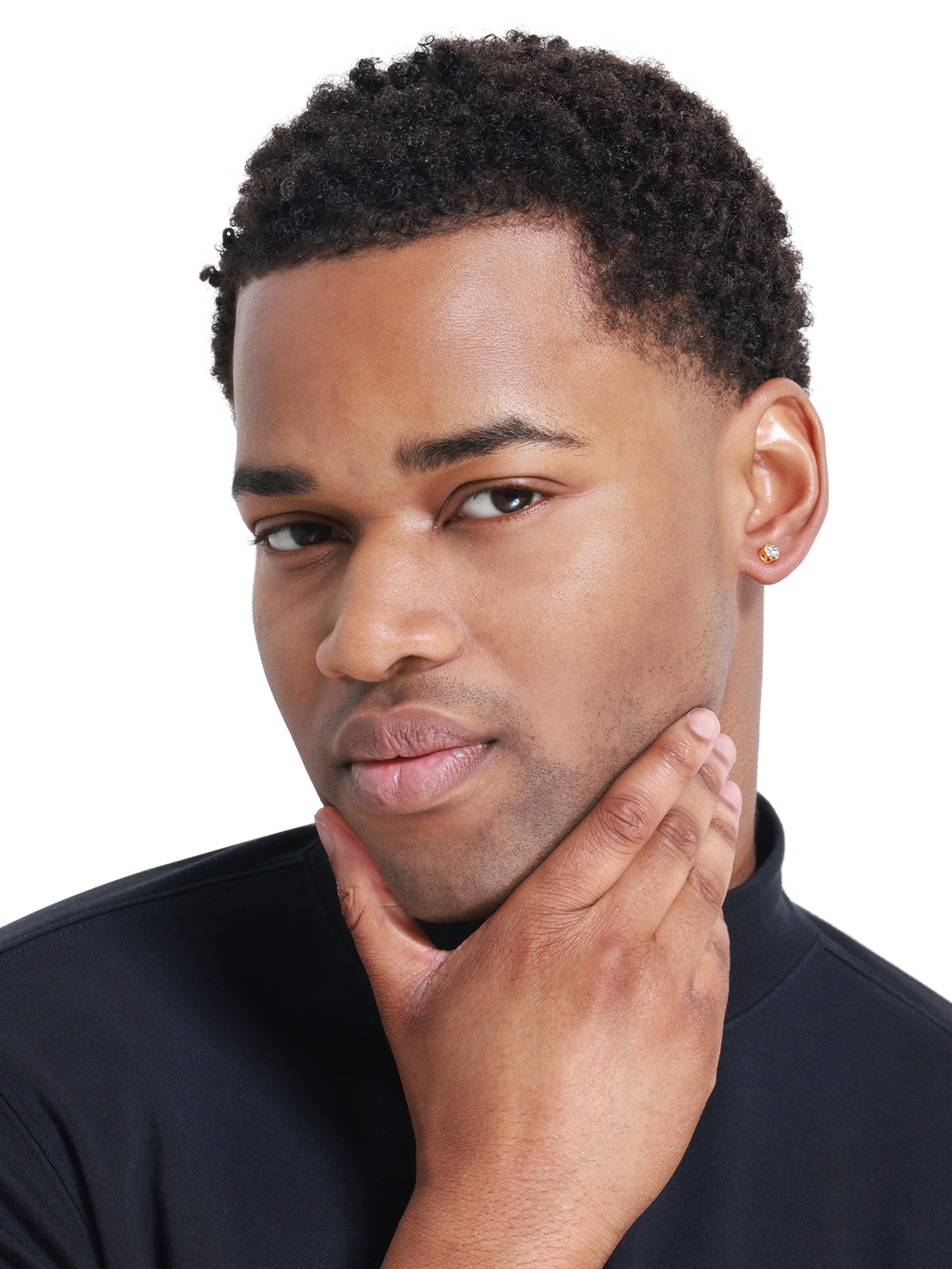 Boucles d'oreilles 'Paul ' Heideman en or : devant