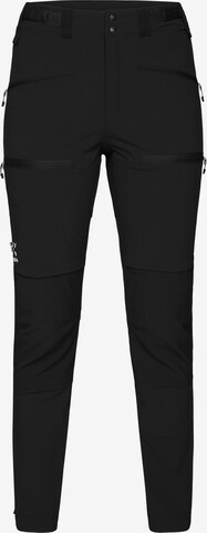 Haglöfs Slim fit Outdoor Pants 'Rugged Slim' in Black: front