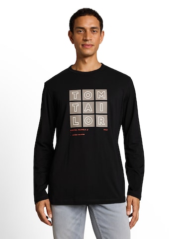 TOM TAILOR - Camiseta en negro: frente
