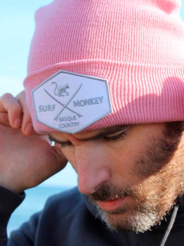 Bonnet Surf Monkey en rose