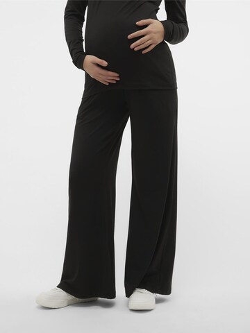 MAMALICIOUS Wide leg Pants 'MLGio' in Black: front