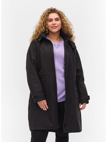 Zizzi Raincoat 'MKIERA' in Black: front