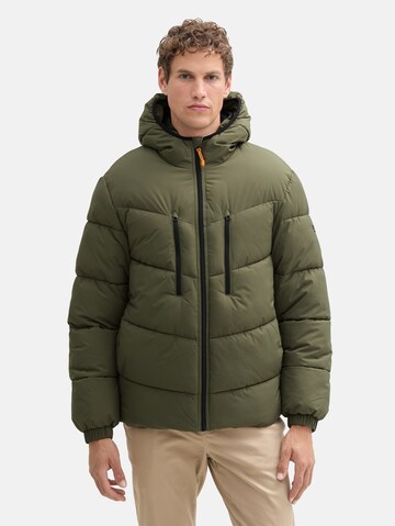 TOM TAILOR DENIM Winterjas in Groen: voorkant