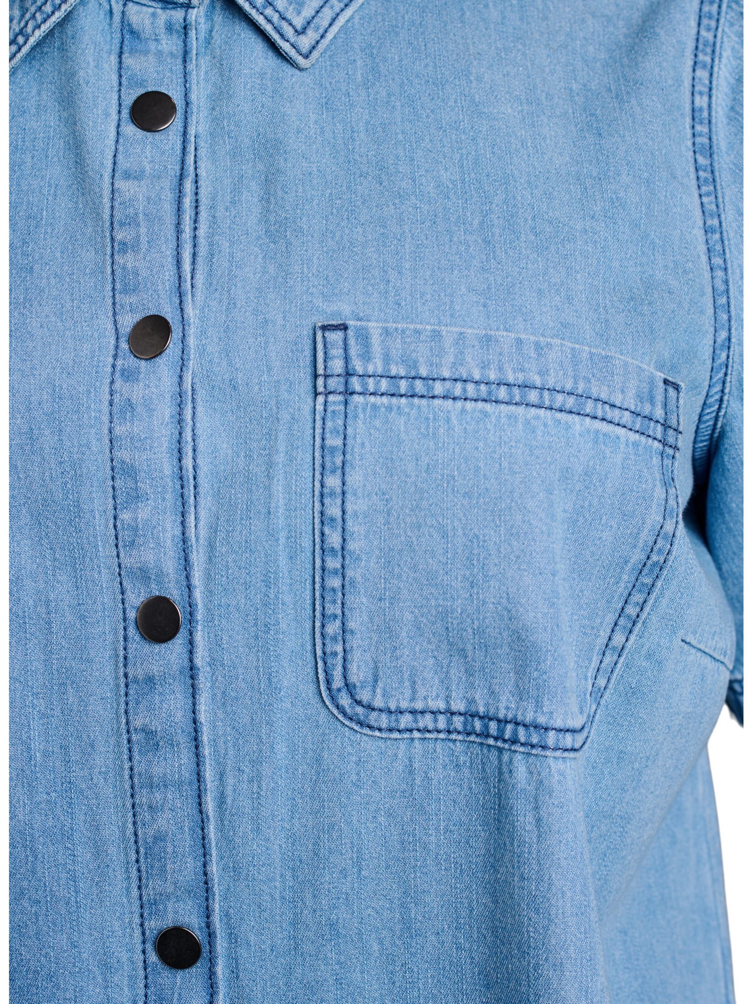 Zizzi Dolga srajca 'Kinta' | modra barva