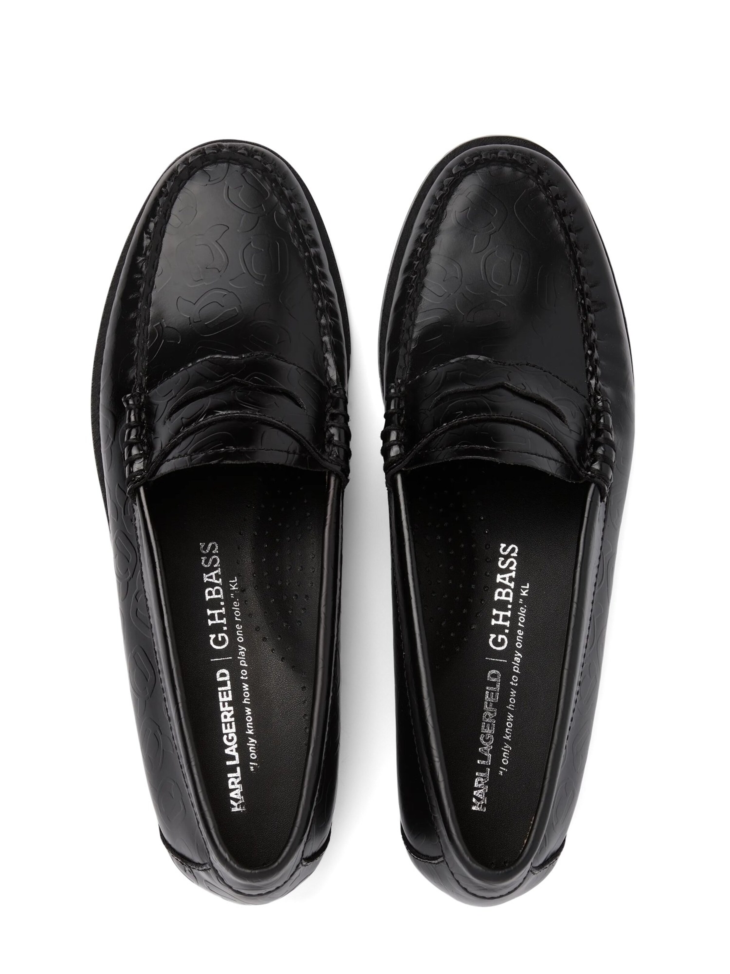 Karl Lagerfeld Pantofle ' Kl x Bass Penny ' w kolorze czarny
