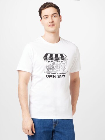 CONVERSE - Camiseta 'PLANT SHOP' en blanco: frente