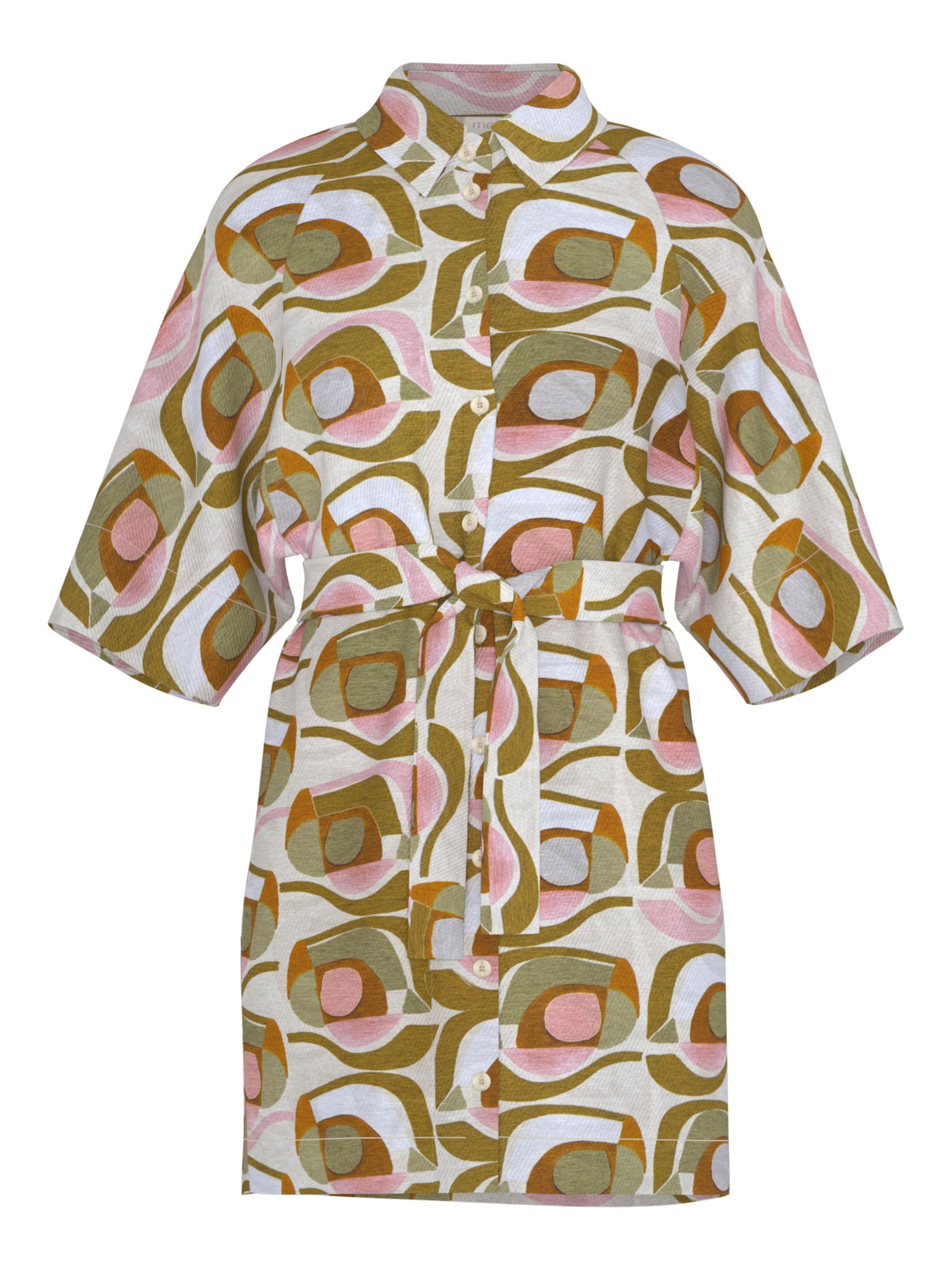 Chemise de nuit 'Nostalgic Geo' Mey en beige : devant