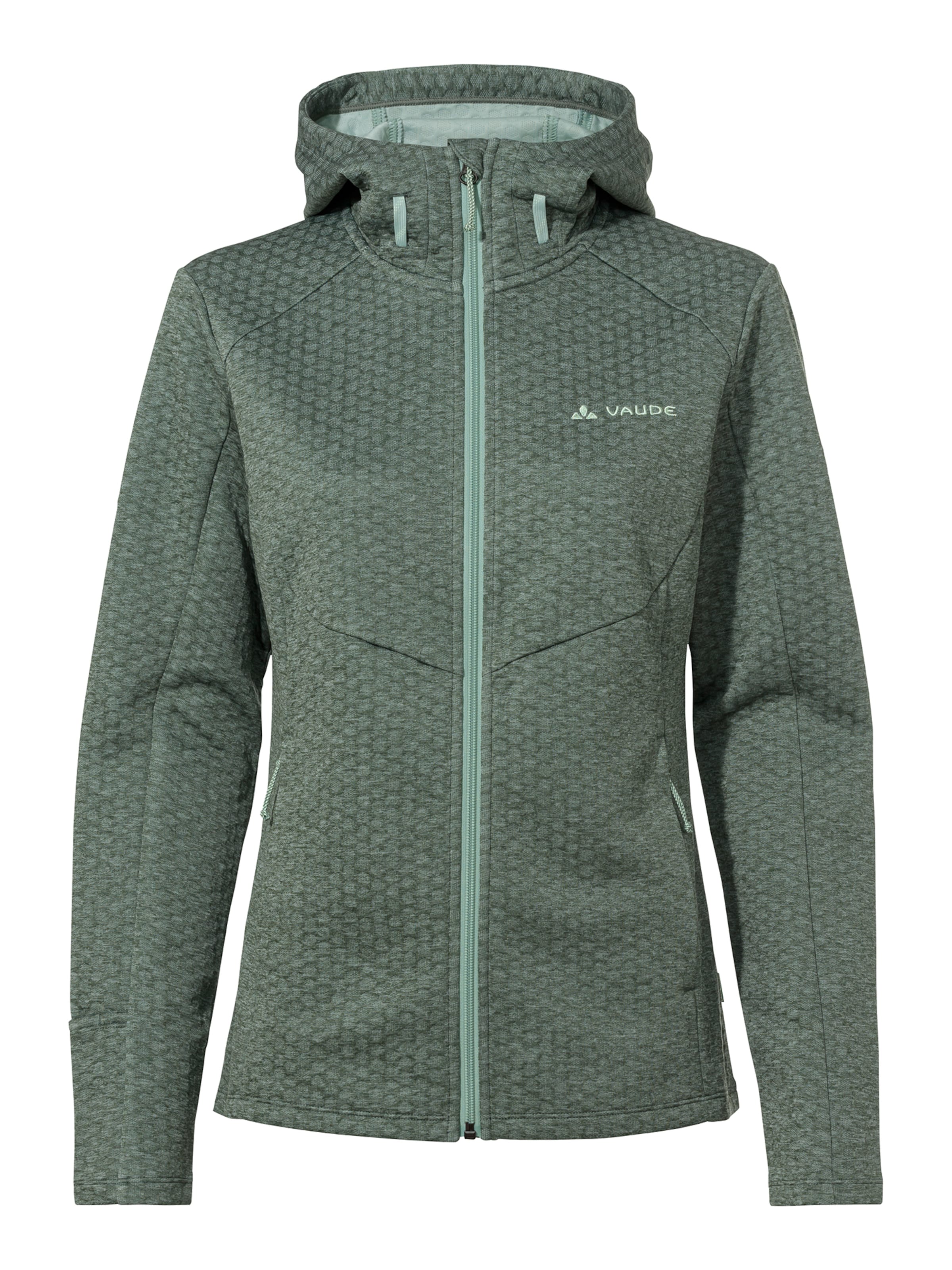 VAUDE Sports sweat jacket 'Skomer' in Green: front
