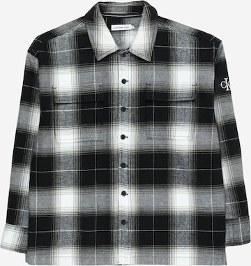 Calvin Klein Jeans Средняя посадка Рубашка в Черный: спереди