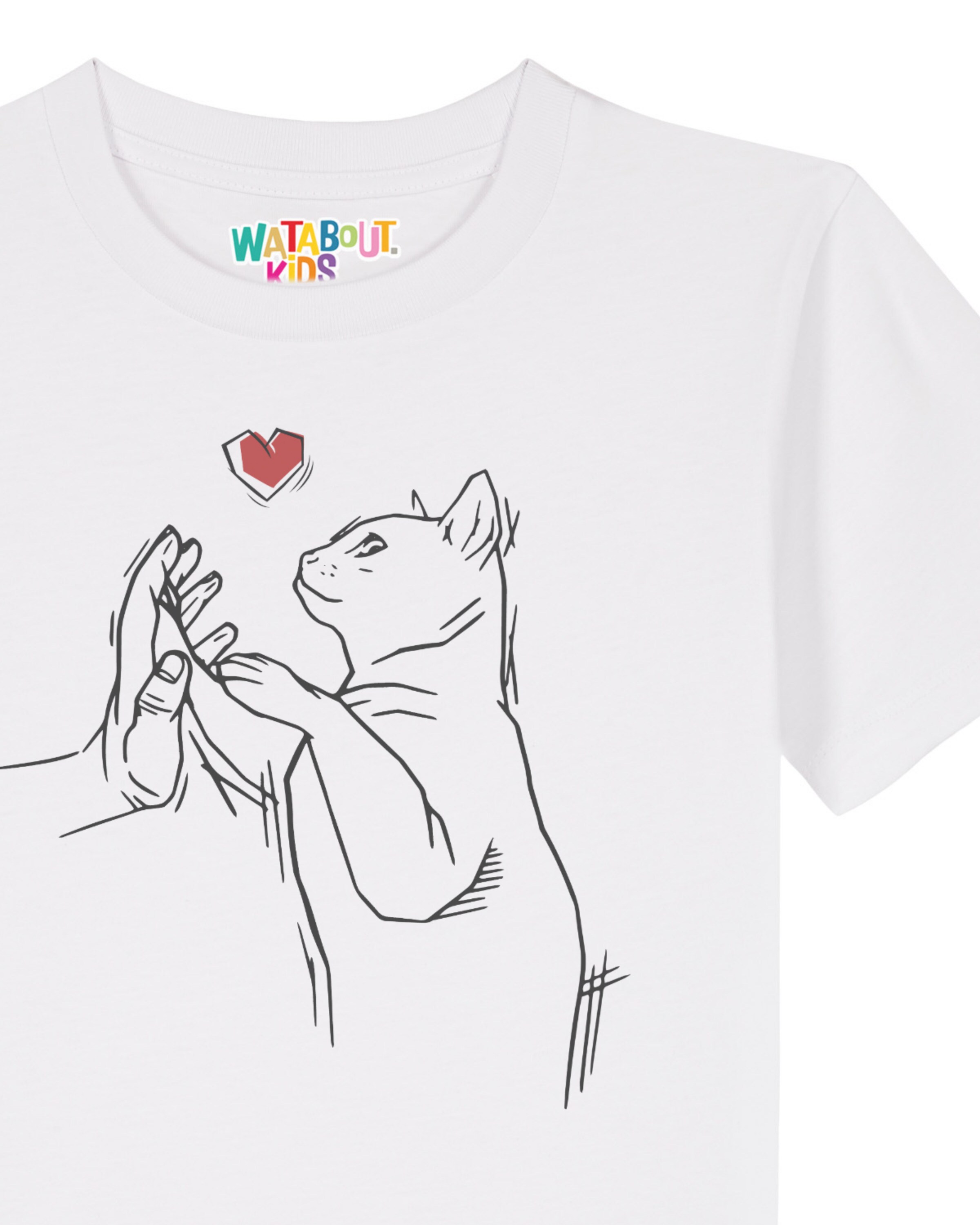 watabout.kids T-Shirt 'Cathand' in Weiß