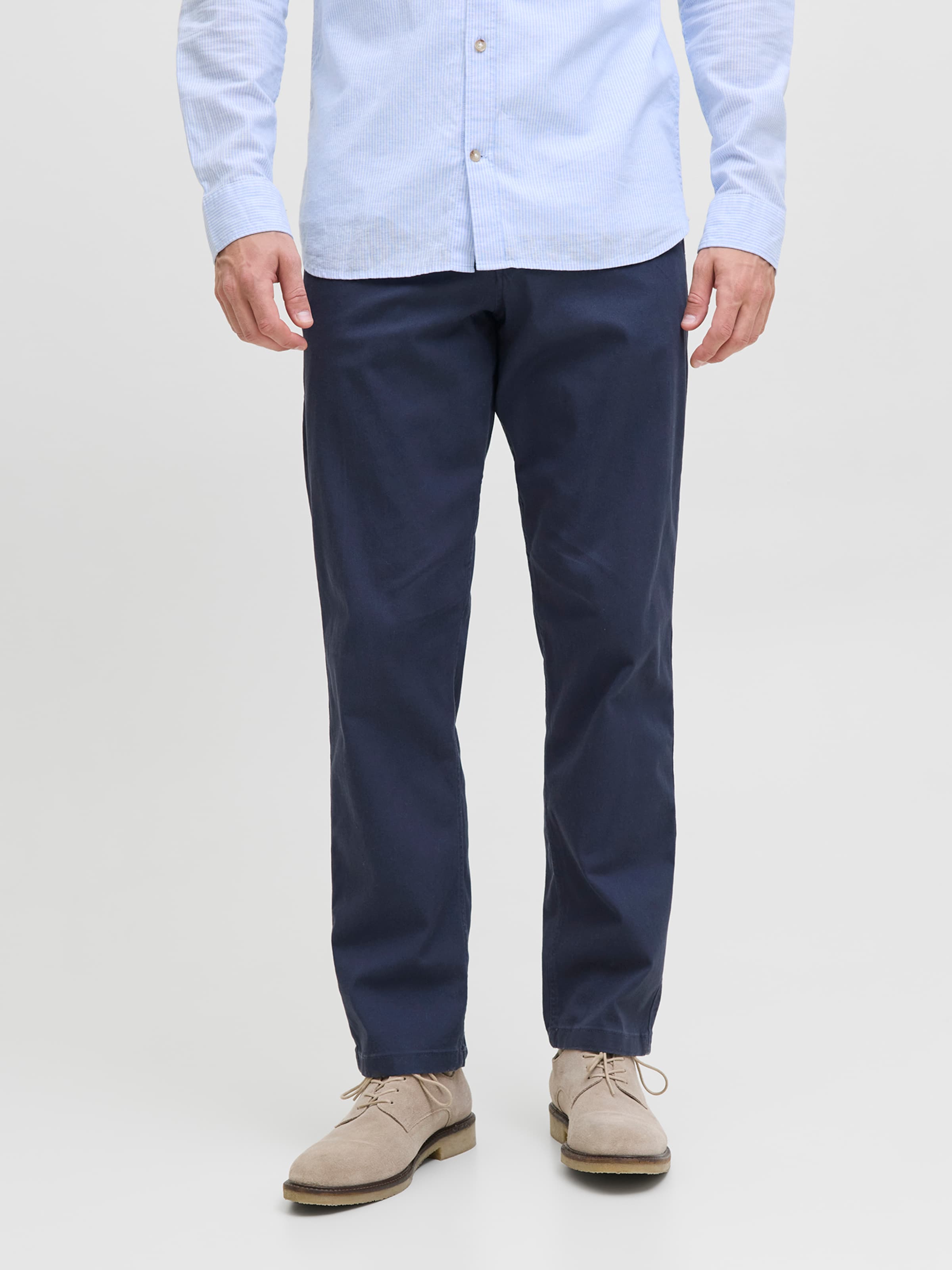 JACK & JONES Regular Chino Pants 'JPSTKane Dave' in Sand, Navy