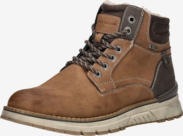 Bottines à lacets TOM TAILOR en marron : devant