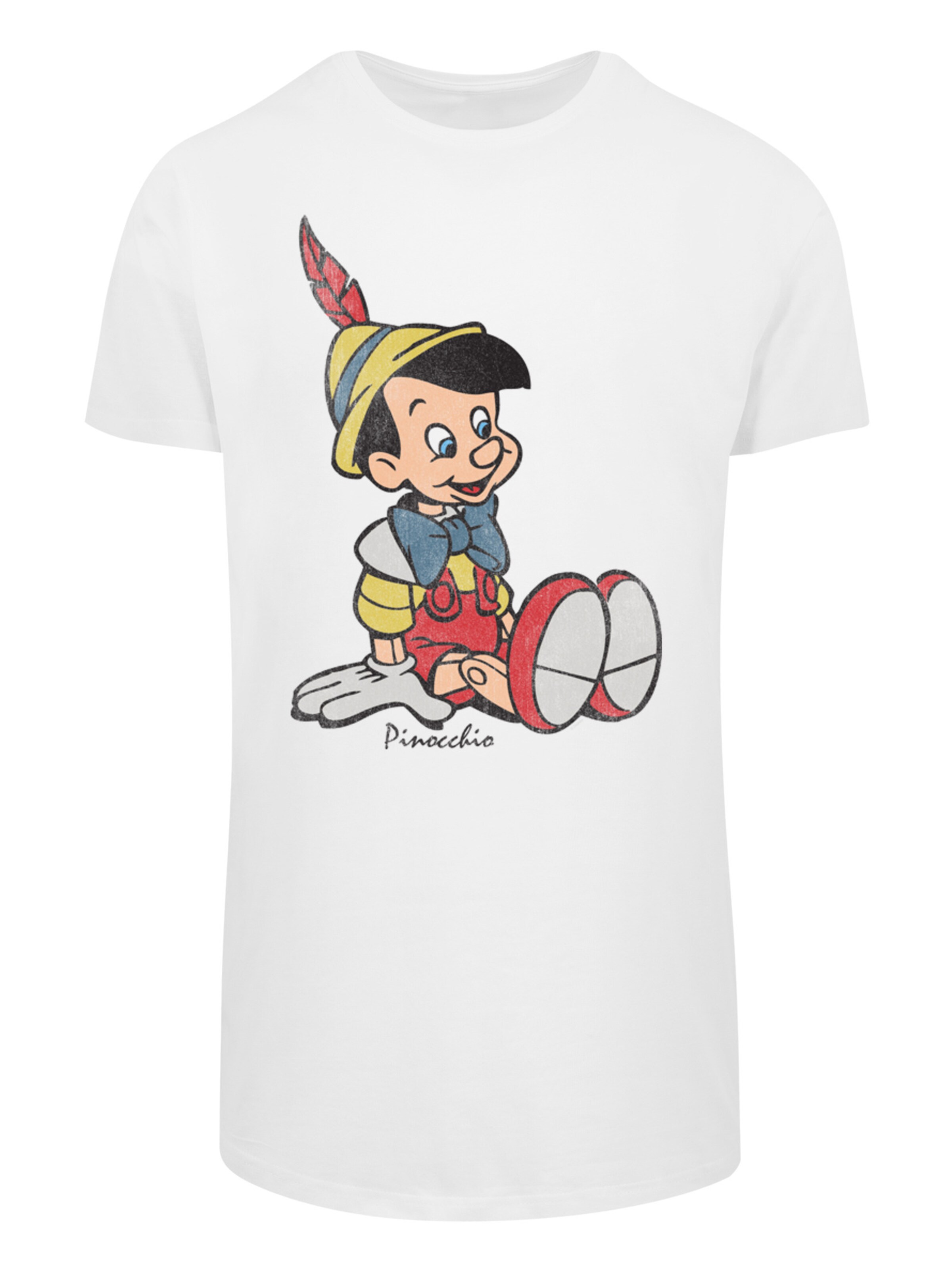 F4NT4STIC Shirt 'Disney Pinocchio Classic' in White: front