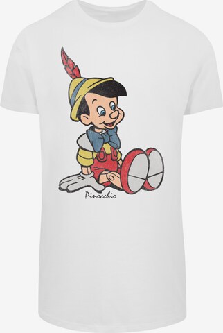 T-Shirt 'Disney Pinocchio Classic' F4NT4STIC en blanc : devant